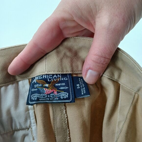 American Living Chino Pants Womens 14 Beige Preppy Corporatecore Aesthetic - Picture 5 of 5